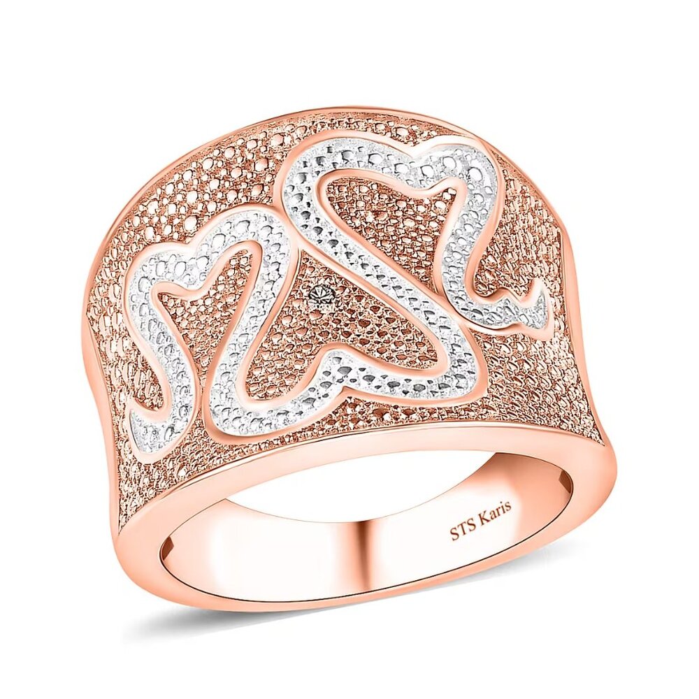💝 Beautiful Natural Champagne Diamond Accent Fancy Ring in Size 7